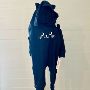 Adorable Baby Halloween Cat Hooded Romper - Cat‎ & Jack™ Black